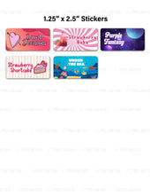 Load image into Gallery viewer, Custom for Ciji, Rounded Corners Stickers, 1.25” x 2.5”