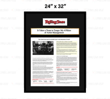 Load image into Gallery viewer, Custom for Framed Press Article, 1 Matte Paper Printing & 3/4" Black Wood Frame w/2" Mat, 24x30