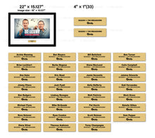 Load image into Gallery viewer, Custom Faith, 2 Matte Paper Printing and 5 Black Wood Framing w/ Mat & Gold Plaques & Shipping, 18"x10", 22" x 15" - The Breakdown