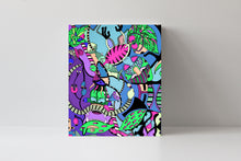 Load image into Gallery viewer, 'Backside Front View' Black and White Doodle Art Canvas Print by Julien, J0511C1