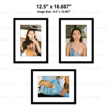Load image into Gallery viewer, Custom for Hannah, 3 Matte Paper Prints & Black Wood Frame W/2" Mat, 8.5x12.687