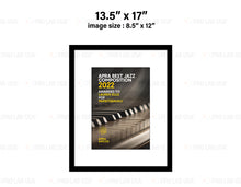 Load image into Gallery viewer, Custom for Holly, 1 Matte Paper Print & Black Wood Frame w/2.5" Mat, 8.5"x12", 13.5"x17"