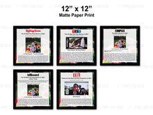 Load image into Gallery viewer, Custom for Johnny, 5 Matte Paper Prints w/ Black Wood Frame, 12x12