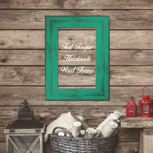Load image into Gallery viewer, Teal Torque Cottage Beach Decor Wood Frame Perfect for Picture Photo Poster Wedding Art Artwork Handmade