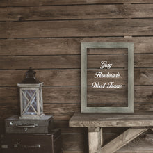 Load image into Gallery viewer, Gray Wood Photo Poster Art Canvas Picture Frame Decor Custom Frame Great for Farmhouse Vintage Rustic Shabby Chic Cottage beach decoration