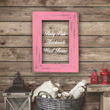 Load image into Gallery viewer, Baby Pink Cottage Beach Decor Wood Frame Perfect for Picture Photo Poster Wedding Art Artwork Handmade