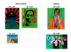 Ingrid - 3 Enhanced Matte Paper & 2 Canvas Printing, 20"x30", 24"x30", 22"x28", 12"x15"