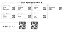 Load image into Gallery viewer, Custom for Margot, 1 Vinyl, 2 QR Codes, 29 Labels, 27&quot; x 8.2&quot;, 3&quot; x 3&quot;-Anaïs Nin Exhibition Gallery 33
