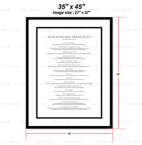 Custom for Moira, 1 Matte Paper Printing w/2.5" White Mat & Silver Fillet w/Black Mat, 35x47