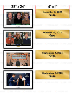 Custom Faith, 4 Luster Paper Printing & 1" Framing w/ 2" Matte & Plaque, 38" x 24"- The Four Frames