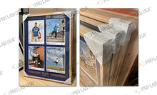 Load image into Gallery viewer, Custom for Riley Ogulnick, 3 Photo(4 Windows) 3/4" Natural Floating Wood Frames w/Vinyl Cut &amp; Plaque , 30" x 40" - 8/26/26
