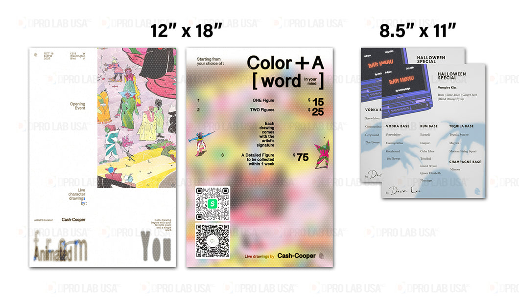 Custom for Chenyang Nie, 4 Matte Paper Printing W/ Foam board, 12