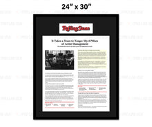 Load image into Gallery viewer, Custom for Framed Press Article, 1 Matte Paper Printing &amp; 3/4&quot; Black Wood Frame w/2&quot; Mat, 24x30
