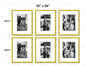 Custom for Ingrid - 11" x 14" Enhanced Matte Paper Prints & 16" x 20"Yellow Wood Frame w/ 2" Mat(3)