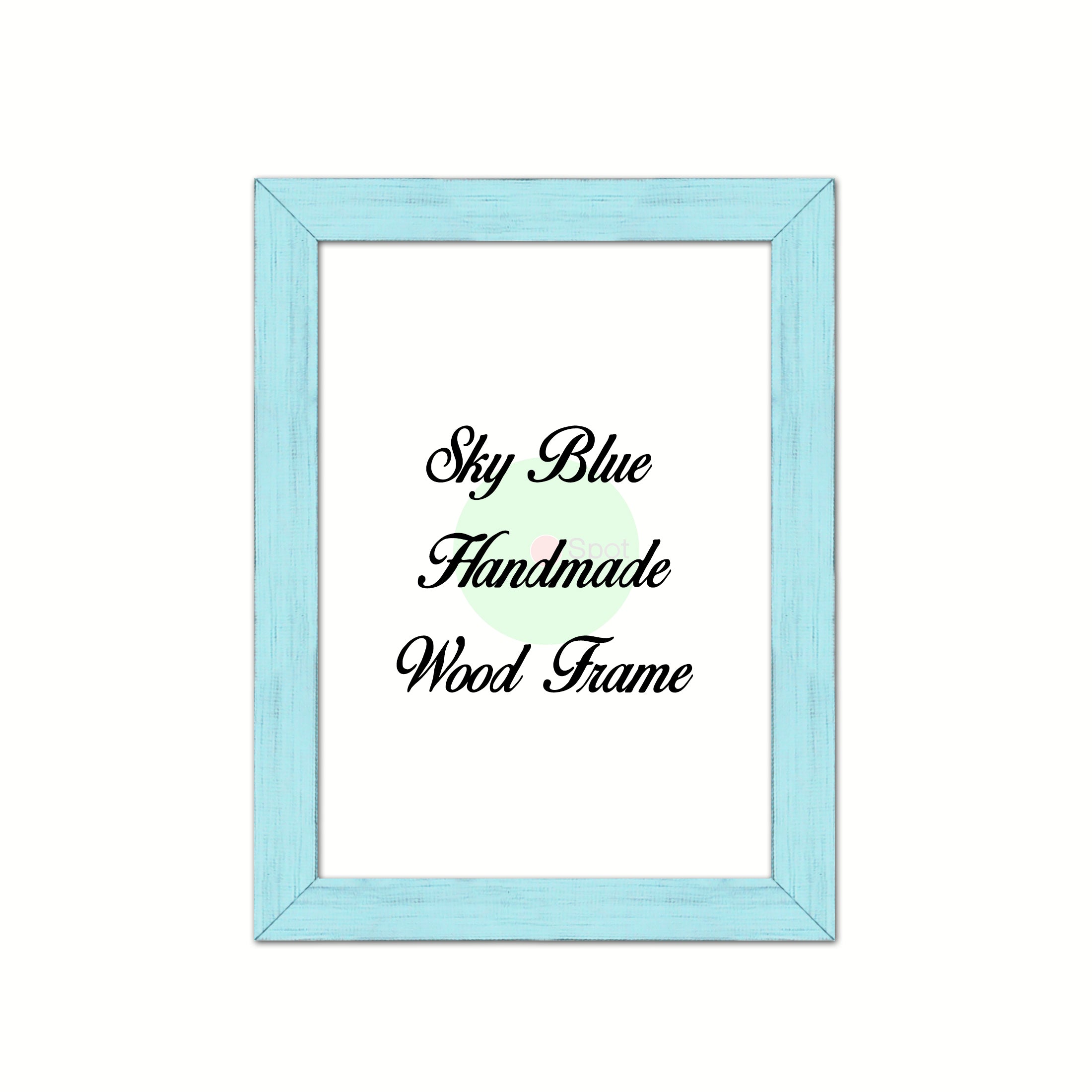 Aqua Sky  Cottage Beach Decor Wood Frame Perfect for Picture Photo Poster Wedding Art Artwork Handmade