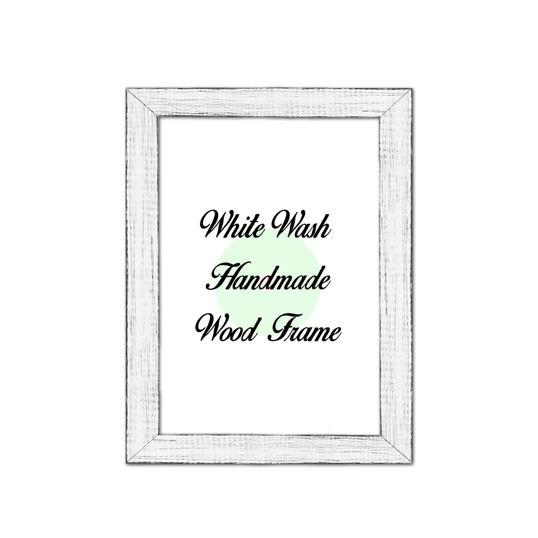 White Wash Cottage Beach Decor Wood Frame Perfect for Picture Photo Poster Wedding Art Artwork Handmade