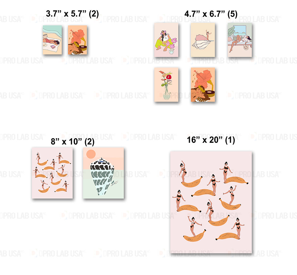 Custom for Nicole, 10 Matte Paper Prints, 3.7x5.7(2), 4.7x6.7(5), 8x10(2), 16x20(1)
