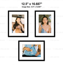 Load image into Gallery viewer, Custom for Hannah, 3 Matte Paper Prints &amp; Black Wood Frame W/2&quot; Mat, 8.5x12.687
