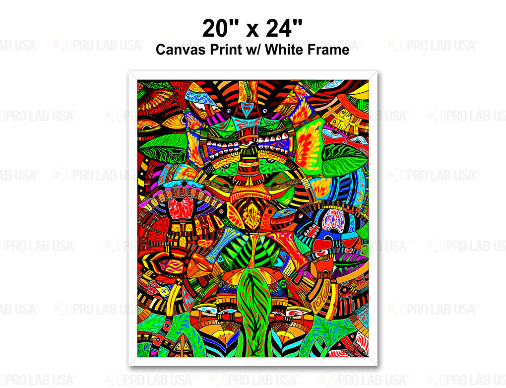 Custom for Colorblind Chameleon Canvas Print w/White Wood Frame, 20