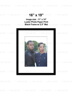 Custom for Lauren, 1 Luster Photo Paper Print & Black Frame with 1.5 Mat, 11x14