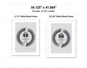 Custom for Pilar, 1 Matte Paper Print & Floating White Wood Frame, 54 -13/16" x 41 -1/8"