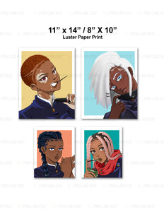 Custom for Shanice, 4 Luster Paper Prints, 8" x 10"(2), 11" x 14"(2)