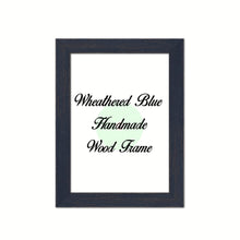 Load image into Gallery viewer, Weathered Blue Cottage Beach Decor Wood Frame Perfect for Picture Photo Poster Wedding Art Artwork Handmade
